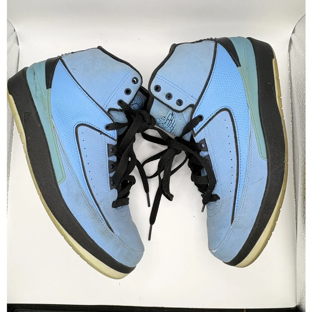 Air Jordan 2 Retro QF Shoes University Blue 395709-401 Basketball Size Mens 7.5